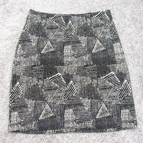 Madewell Downtown Straight & Pencil Skirt Women's‎ XS Multicolor Printed Viscose - Picture 1 of 8